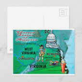 Virginia West Virginia USA Briefkaart (Voorkant / Achterkant)