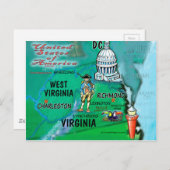 Virginia West Virginia USA Briefkaart (Voorkant / Achterkant)