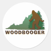 Virginia Woodbooger Ronde Sticker (Voorkant)