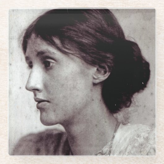 Virginia Woolf, 1902 Glazen Onderzetter (Voorkant)