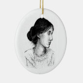 Virginia Woolf 2004 Ink Drawing!! Keramisch Ornament (Rechts)