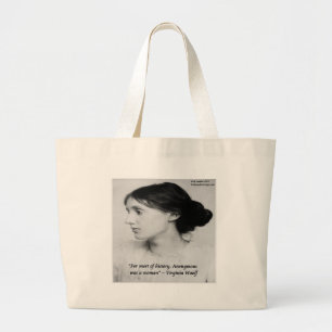 Virginia Woolf Anoniem Was Een Vrouw Citaat Grote Tote Bag