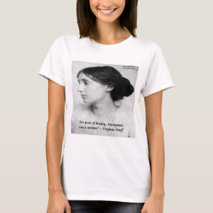 Virginia Woolf Anoniem Was Een Vrouw Citaat T-shirt