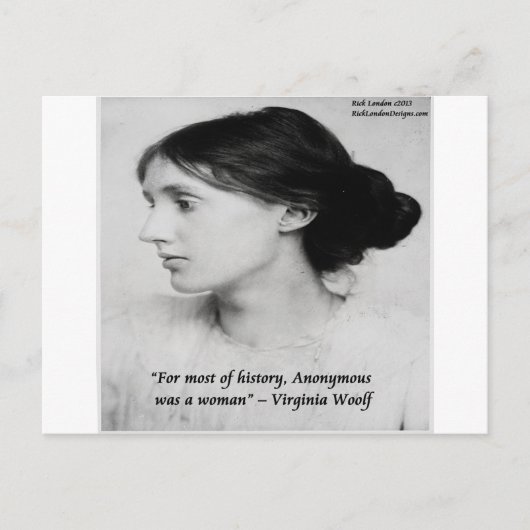 Virginia Woolf Anonymous was een vrouwencitaat Briefkaart (Voorkant)