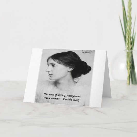 Virginia Woolf Anonymous was een vrouwencitaat Kaart (Voorkant)