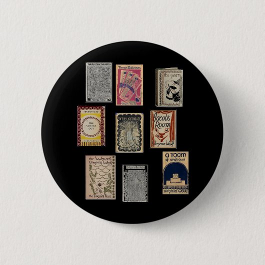 Virginia Woolf Books Ronde Button 5,7 Cm (Voorkant)
