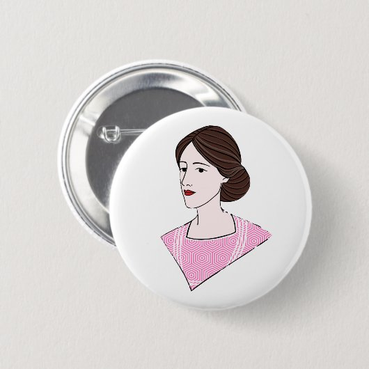 Virginia Woolf Button Pin (Voorkant /achterkant)