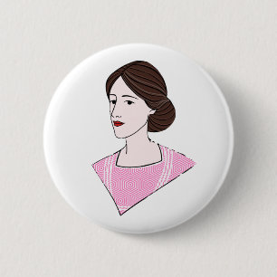 Virginia Woolf Button Pin