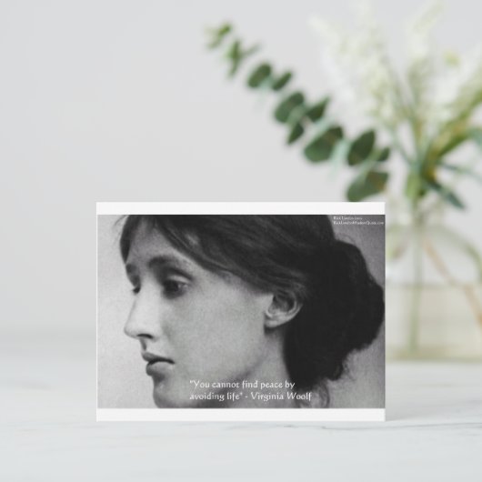 Virginia Woolf "Find Peace" Wisdom Quote Gifts Briefkaart (Staand voorkant)