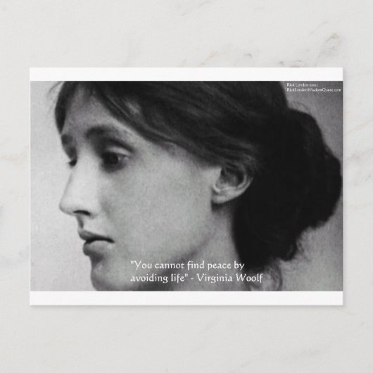 Virginia Woolf "Find Peace" Wisdom Quote Gifts Briefkaart (Voorkant)