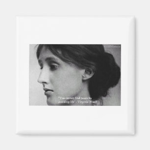 Virginia Woolf "Find Peace" Wisdom Quote Gifts Magneet