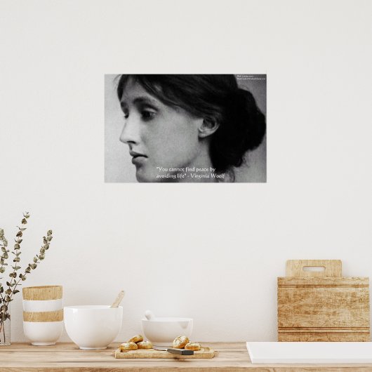 Virginia Woolf "Find Peace" Wisdom Quote Posters (Keuken)