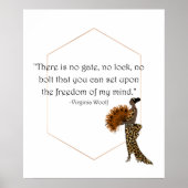 Virginia Woolf Freedom Quote Poster (Voorkant)