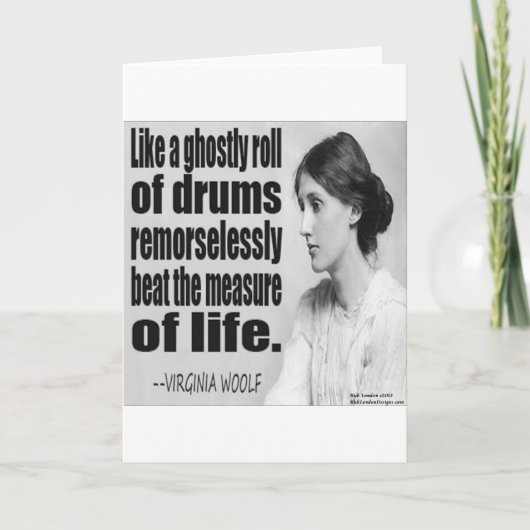 Virginia Woolf Ghosted Roll Quote Kaart (Voorkant)