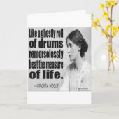 Virginia Woolf Ghosted Roll Quote Kaart (Gele Bloem)