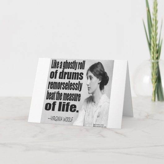 Virginia Woolf Ghosted Roll Quote Kaart (Voorkant)