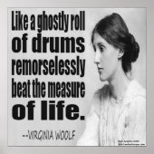 Virginia Woolf Ghovaals Roll Quote Poster (Voorkant)