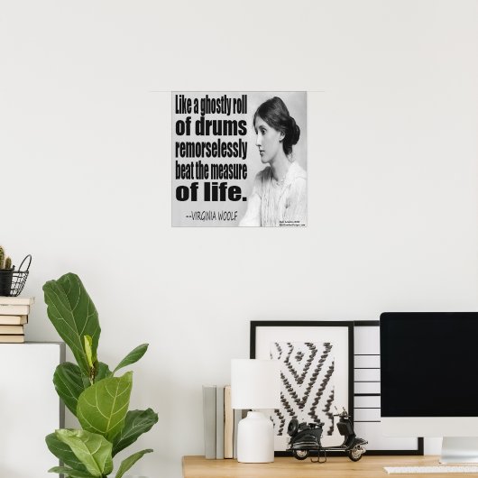 Virginia Woolf Ghovaals Roll Quote Poster (Thuiskantoor)