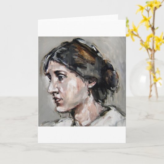 Virginia Woolf Kaart (Gele Bloem)