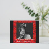 Virginia Woolf & Liefdescitaat Briefkaart (Staand voorkant)