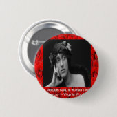 Virginia Woolf & Liefdescitaat Ronde Button 5,7 Cm (Voorkant /achterkant)