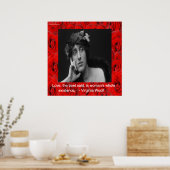 Virginia Woolf & Liefdescitatieposter Poster (Keuken)