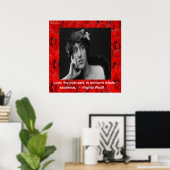 Virginia Woolf & Liefdescitatieposter Poster (Thuiskantoor)