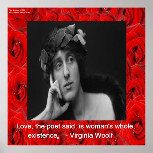 Virginia Woolf & Liefdescitatieposter Poster (Voorkant)