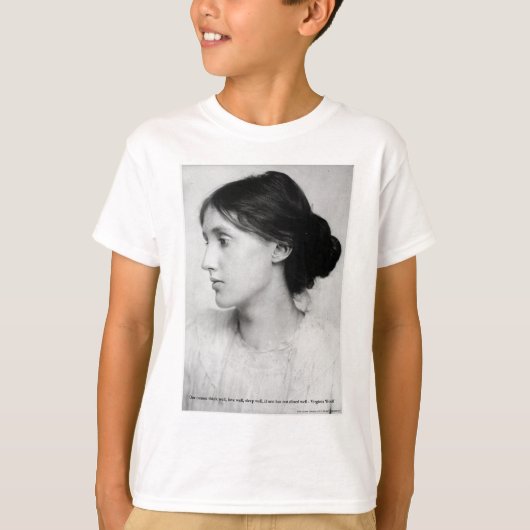 Virginia Woolf "Love Well" Love Quote Mokken & Gif T-shirt (Voorkant)