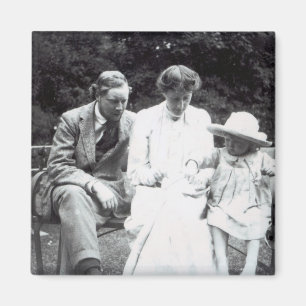 Virginia Woolf met Clive en Julian Bell, 1910 Magneet