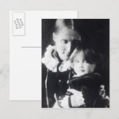 Virginia Woolf, met haar moeder Julia, 1884 Briefkaart (Voorkant / Achterkant)