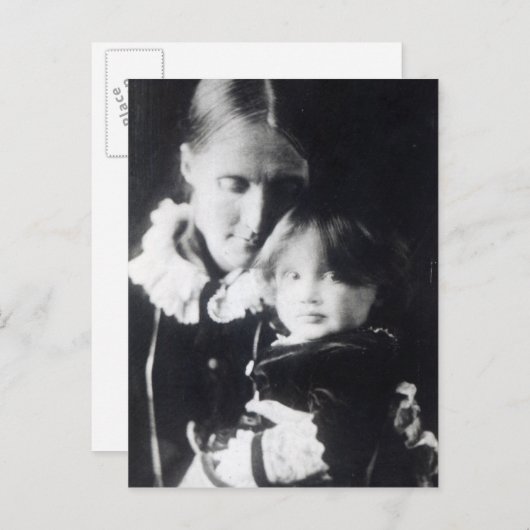 Virginia Woolf, met haar moeder Julia, 1884 Briefkaart (Voorkant / Achterkant)