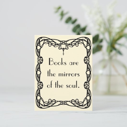 Virginia Woolf op Boeken Briefkaart (Staand voorkant)