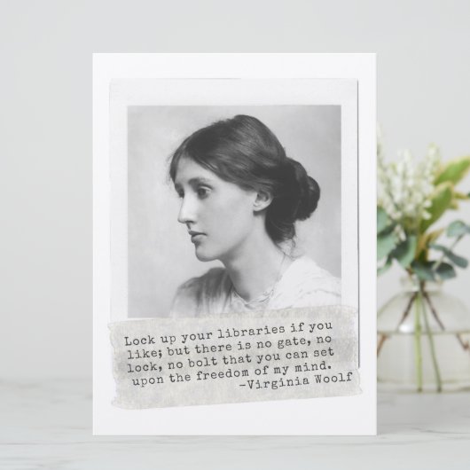 Virginia Woolf Quote - Icons of Women's History (Staand voorkant)