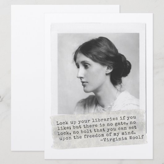 Virginia Woolf Quote - Icons of Women's History (Voorkant / Achterkant)