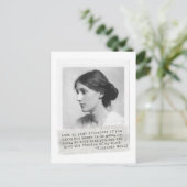 Virginia Woolf Quote - Icons of Women's History Briefkaart (Staand voorkant)