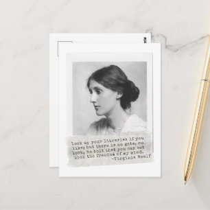 Virginia Woolf Quote - Icons of Women's History Briefkaart
