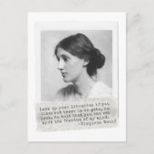 Virginia Woolf Quote - Icons of Women's History Briefkaart (Voorkant)