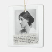 Virginia Woolf Quote - Icons of Women's History Keramisch Ornament (Links)
