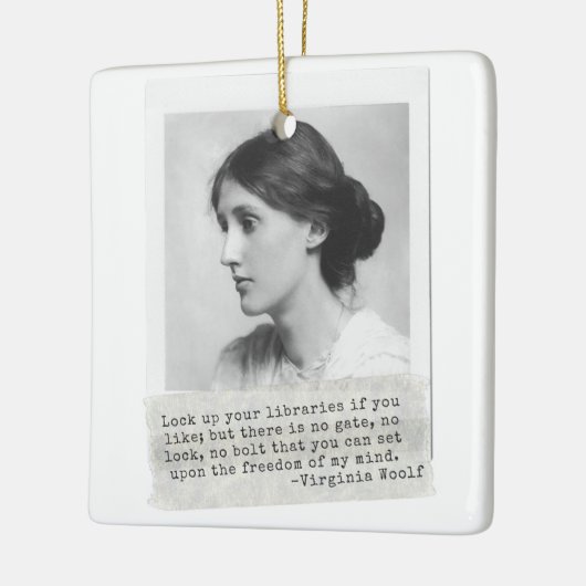 Virginia Woolf Quote - Icons of Women's History Keramisch Ornament (Links)
