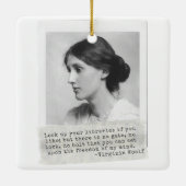 Virginia Woolf Quote - Icons of Women's History Keramisch Ornament (Achterkant)