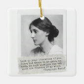 Virginia Woolf Quote - Icons of Women's History Keramisch Ornament (Voorkant)