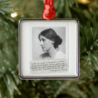 Virginia Woolf Quote - Icons of Women's History Metalen Ornament