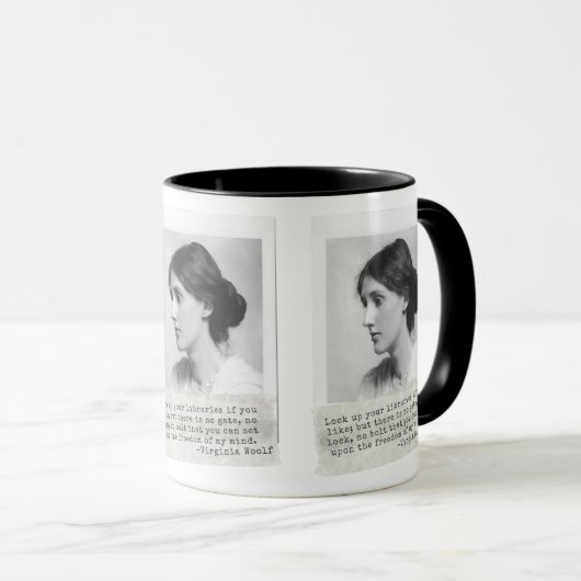 Virginia Woolf Quote - Icons of Women's History Mok (Voorkant rechts)