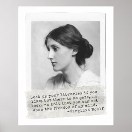Virginia Woolf Quote - Icons of Women's History Poster