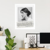 Virginia Woolf Quote - Icons of Women's History Poster (Thuiskantoor)