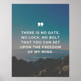 Virginia Woolf Quote over vrijheid Poster