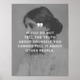 Virginia Woolf Quote over Waarheid Poster