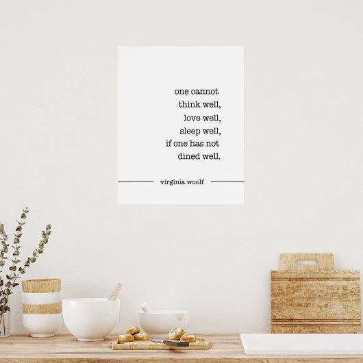 Virginia Woolf Quote Poster (Keuken)
