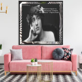 Virginia Woolf & Schrijverscitaat WrappedCanvas Pr Canvas Afdruk (Insitu (Woonkamer))